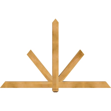 Ekena Millwork Kennewick Rough Sawn Timber Gable Bracket, Western Red Cedar, 72"W x 45"H x 4"D x 4"F, 15/12 Pitch GBW072X45X0404KEN00RWR